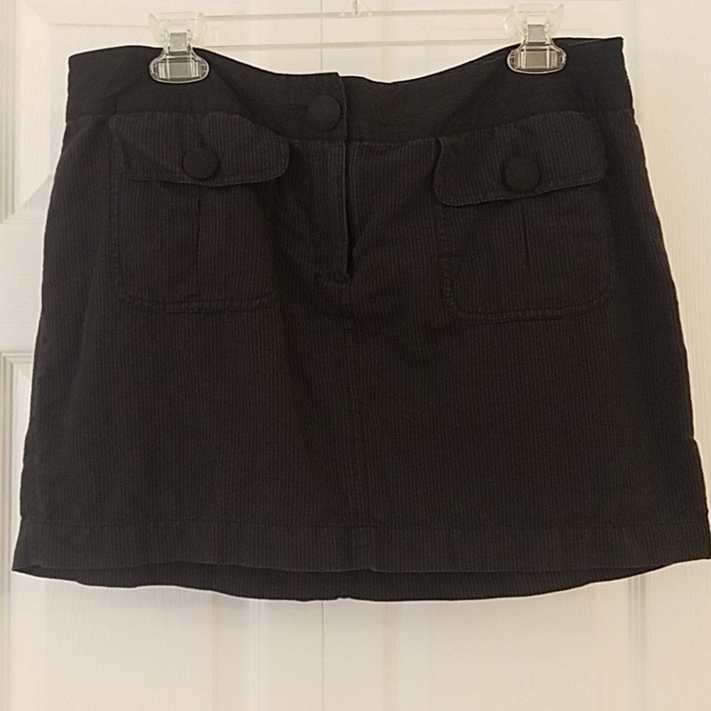 Black & Gray Striped Skirt